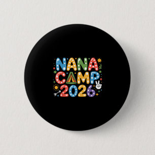 Nana-kamp 2026 kampeerploeg familie vakantie zomer ronde button 5,7 cm