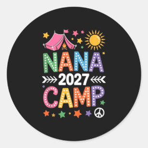 Nana kamp 2027 familie vakantie zomer kampeer bema ronde sticker