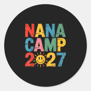 Nana-kamp 2027 familie vakantie zomer kampeer bema ronde sticker