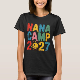 Nana-kamp 2027 gez familie vakantie zomer kampeer t-shirt