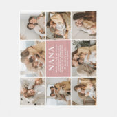 Nana Letter Custom Personalized Fleece Blanket (Voorkant)