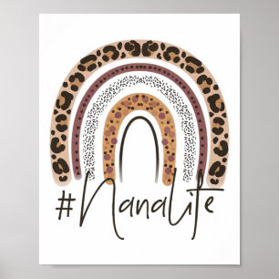 Nana Life Grandma Cheetah Leopard Women Kerstmis Poster