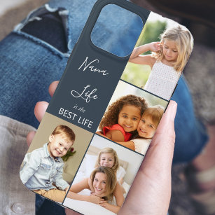 Nana Life is the Best Life 4 Photo Collage Slate iPhone 13 Pro Max Hoesje