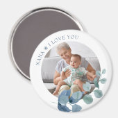 Nana Love You Eucalyptus Feuille Photo Mag Magnet (Recto/Verso)
