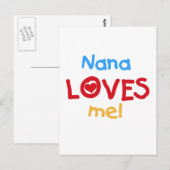 Nana Loves Me T-shirts en geschenken Briefkaart (Voorkant / Achterkant)