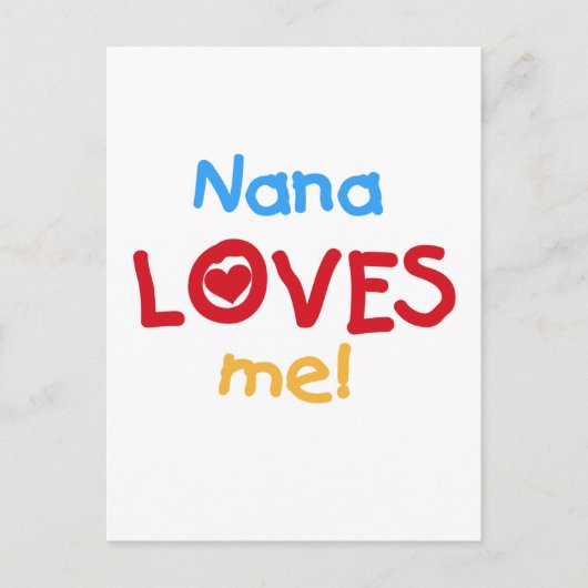 Nana Loves Me T-shirts en geschenken Briefkaart (Voorkant)