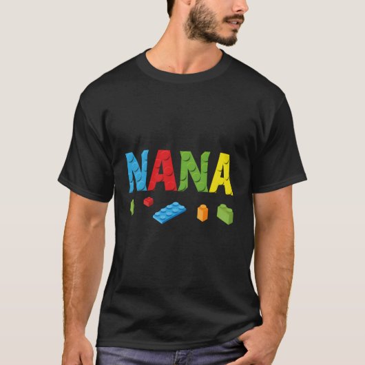 Nana Master Builder Building Bricks Blocks Family T-shirt (Voorkant)