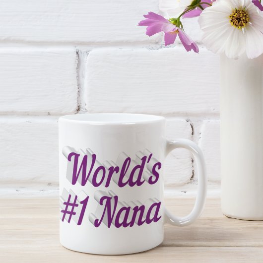 Nana mauve demi-texte tasse de café