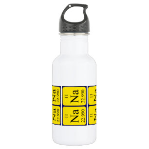 Nana nom de table périodique bouteille d'eau