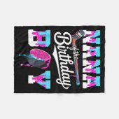 Nana Of The Birthday Boy Hockey Ice Cream Drip Fam Fleece Deken (Voorkant (Horizontaal))