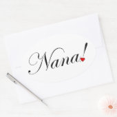 Nana. Ovale Sticker (Envelop)