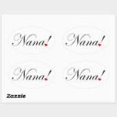 Nana. Ovale Sticker (Vel)