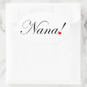 Nana. Ovale Sticker (Tas)