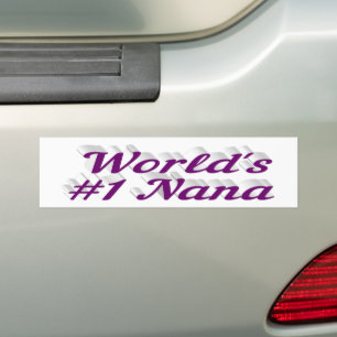 Nana paarse tekstbumpersticker bumpersticker