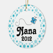 Nana Personalized Sneeuwkerstversier Keramisch Ornament (Links)