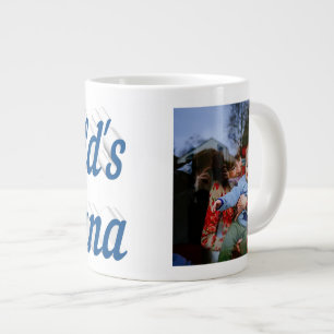 Nana Photo sea blue text Giant Café Mug