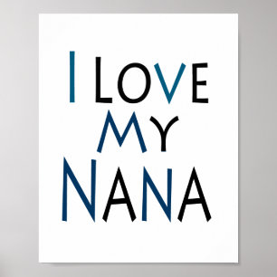 Nana Poster (blauw) (standaard fotolijst formaat)