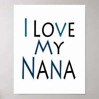 Nana Poster (bleu) (taille de cadre photo standard