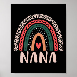 Nana Rainbow Oma Grootmoeder Vrouwen Moederdag Poster