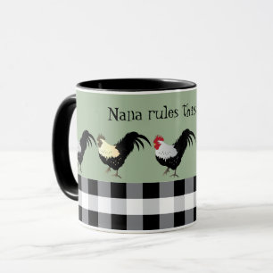 Nana Regelt de Haan Zwart Wit Naam Mok