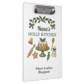Nana’s Holly Kitchen — Personalized Holiday Clipbo Klembord (Rechts)