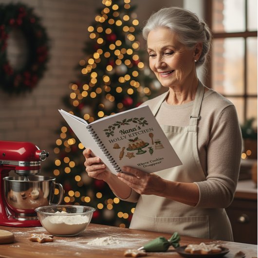Nana’s Holly Kitchen — Personalized Holiday Recipe Notitieboek