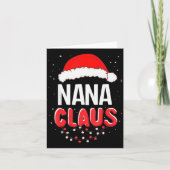 Nana Santa Claus Christmas Matching Costume Kaart (Voorkant)