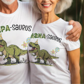 Nana-saurus Dinosaur Theme Fun Kids Verjaardagsfee T-shirt