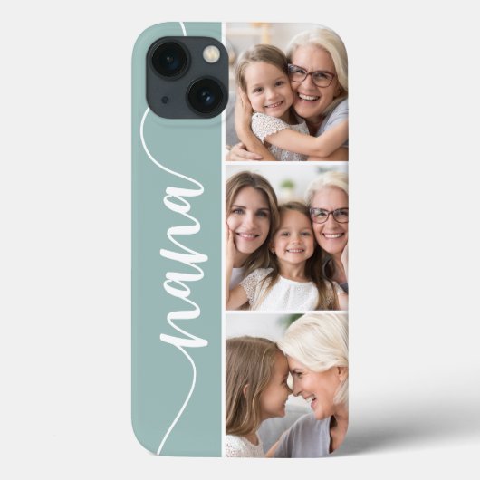 Nana Script Grandma Photo Collage Case-Mate iPhone Case (Achterkant)