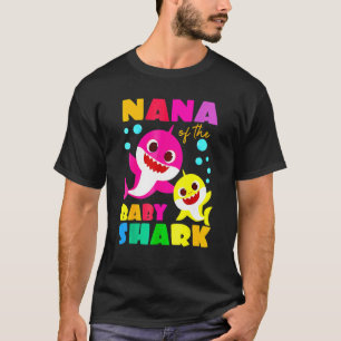 Nana Shark Birthday Nana Shark Family Moeder Da T-shirt