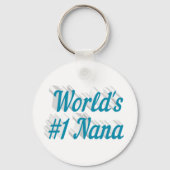 Nana sky blue text Moederdag Sleutelhanger (Voorkant)