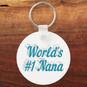 Nana sky blue text Moederdag Sleutelhanger (Voorkant)
