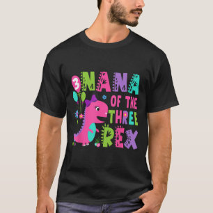 Nana van de drie rex dinosaurus T-rex 3e verjaarda T-shirt