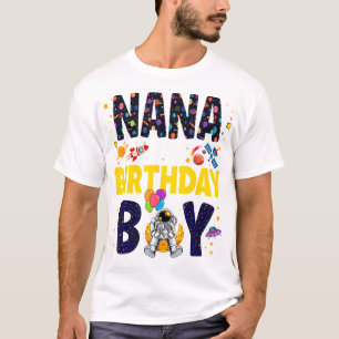 Nana van de verjaardag jongen oma 2e buitenruimte t-shirt