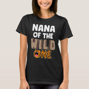 Nana van de Wild One Zoo thema 1e verjaardagsfeest T-shirt