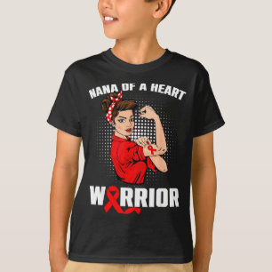Nana Van Een Hart Krijger Hartziekte Rommelige Kno T-shirt