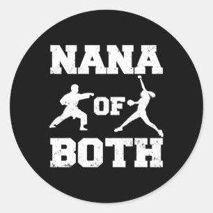 Nana van zowel Funny Softll als Karate Nana Ronde Sticker