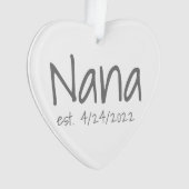 Nana Vastgestelde datum Acrylversiering Ornament (voorkant)
