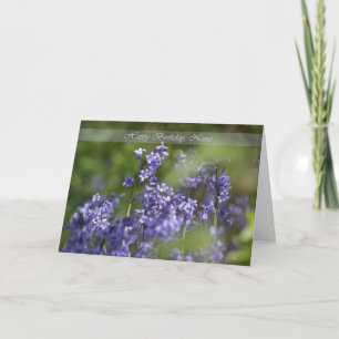 Nana Verjaardag Kaart met prachtige blauwe klokken
