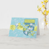 Nana, Verjaardag Wenskaart met  vogels Kaart (Gele Bloem)