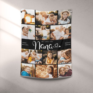 Nana We houden van je hart Moderne fotocollage Fleece Deken