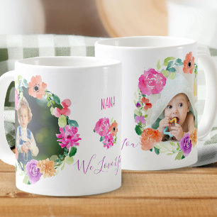 Nana We houden van je Waterverf Floral Wreatfoto Koffiemok
