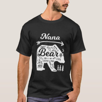 Nana Words Of Love Bear With Doodle S Grandma T-shirt