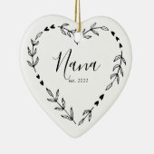 Nana Year Est. Ornement en céramique de Noël (Droite)