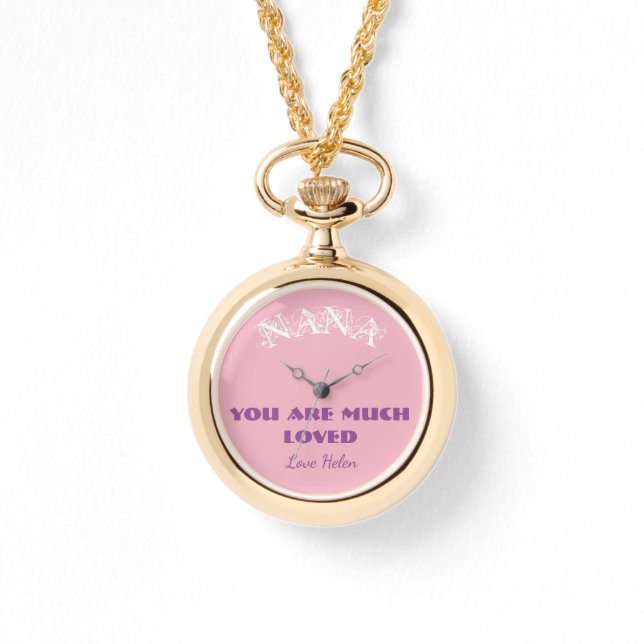 Nana You Are Loved Cadeau Script Collier Watch (Recto)
