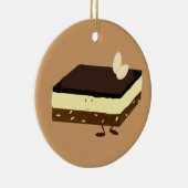 Nanaimo bar glimlachen keramisch ornament (Rechts)