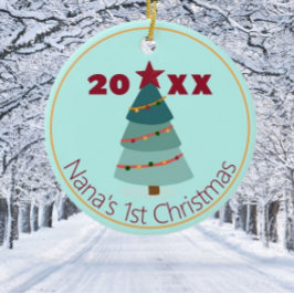 Nana's 1e Christmas Photo Ornament