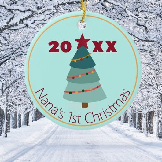 Nana's 1e Christmas Photo Ornament