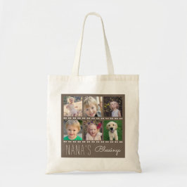 Nana's Blessings Fotocollage van kleinkinderen Tote Bag