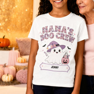 Nana's Boo Crew Kleinkind Naam Geest Halloween  T-shirt
